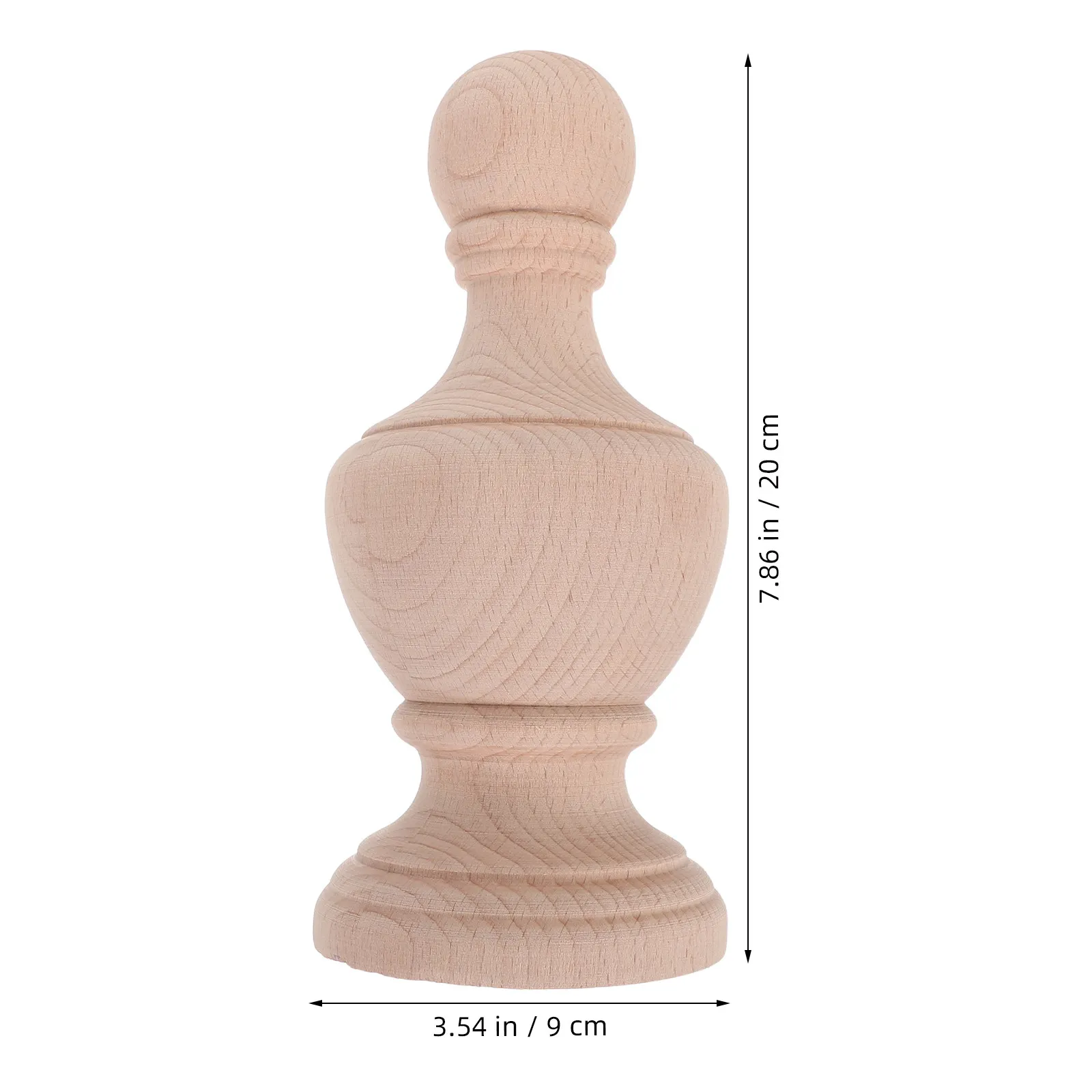 Unfinished Wood Ball Newel Post Cap Large Round Column Decorative Stair Railing Finial Wooden Staircase Post Cap