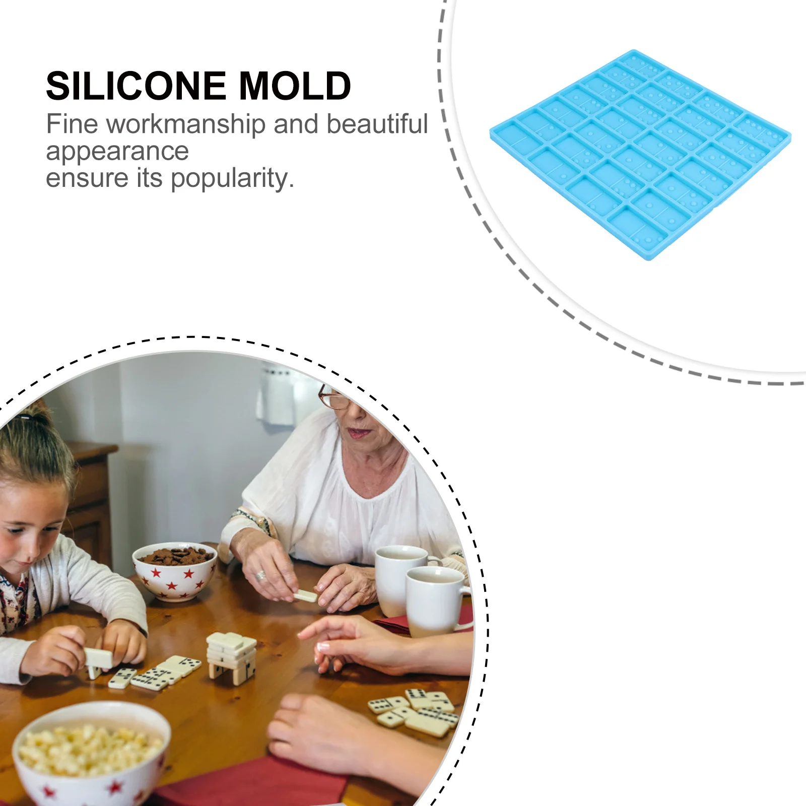 

DIY Silicone Mould for Crystal Epoxy Resin Crafting Fadeless Reusable Simple Manual Reverse Mold for Handmade Projects