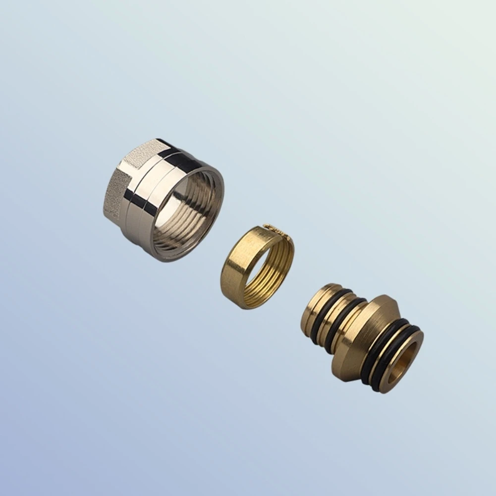Floor Heating Manifold Connector Made of Thickened Copper with Enhanced Flow Capacity for Optimized Heating System Performance