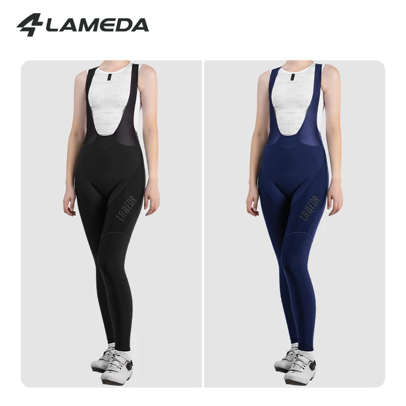LAMEDA femme hiver cyclisme bavoir pantalon rembourré professionnel thermique chaleur polaire femme équitation vélo bavoir longs collants