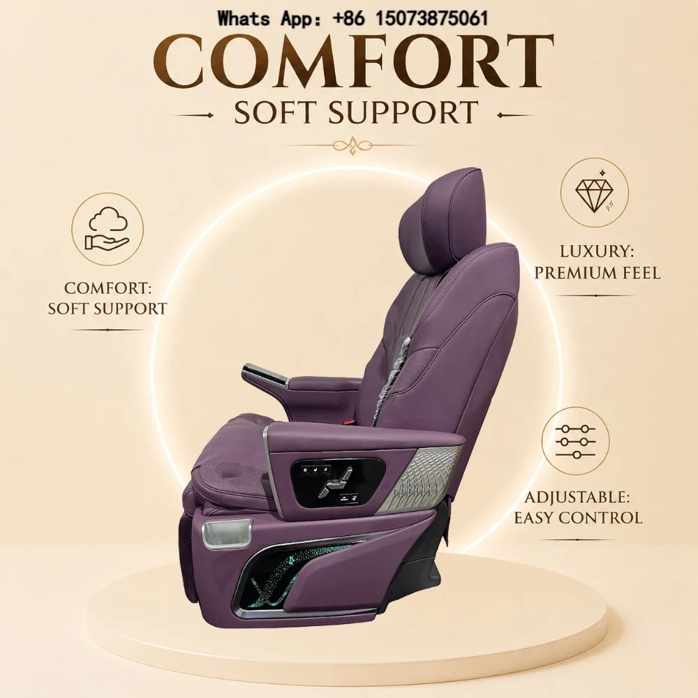Popular Style Custom Napapi Seat Car VIP Luxury Seat with Wireless Charging Ambient Lighting for To-yo-ta Sienna GL8 Carnival