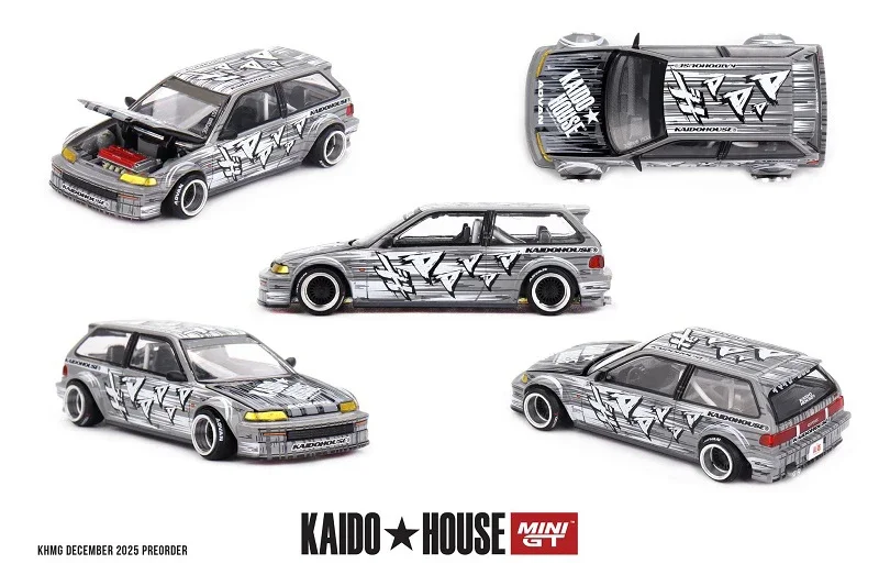 

PreSale Kaido House x Mini GT 1:64 Silverado V2 / T1 V1 / 510 Wagon V1 / Civic EF V1 Die-Cast Car Model Miniature Gifts