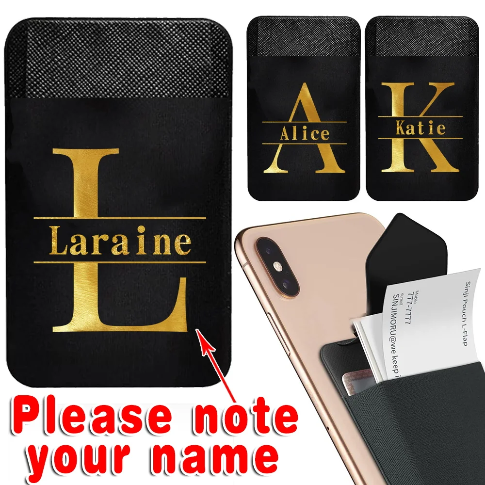 Personalized Customized Change ID Card Letter Pattern Card Sticker Bag Mobile Phone Bag Sticker Mobile Phone Card Box Wallet