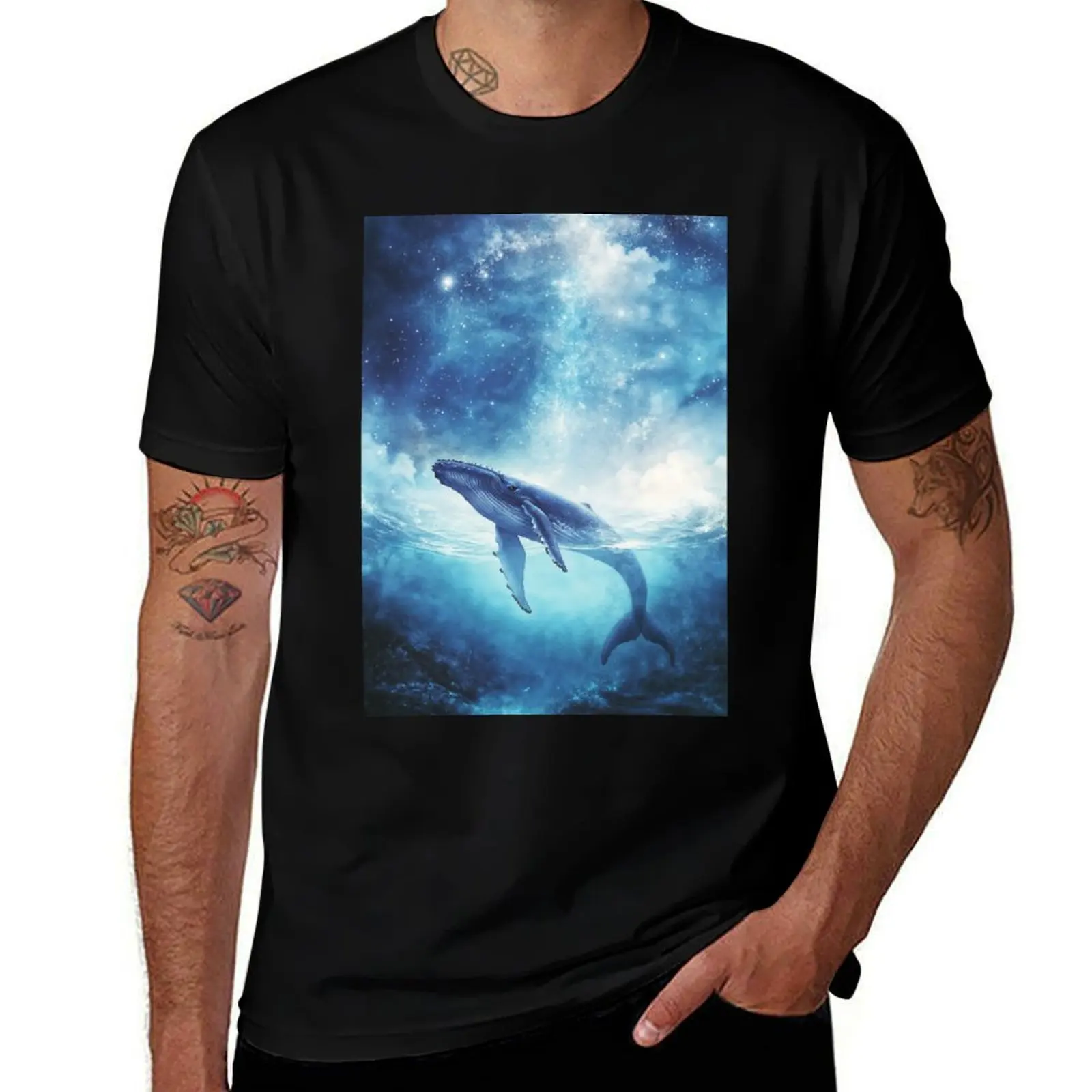 Humpback Whale in Starlit Waters T-Shirt t shirt personalised T-Shirt