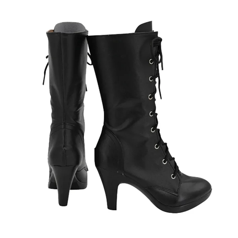FF7 Rebirth Tifa Lockhart Cosplay Fantasy Shoes stivali neri Anime Game Final Fantasy VII Costume travestimento accessori donna Prop