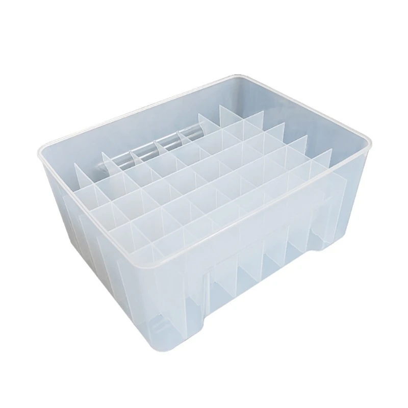 Fishing Box 40 Grids Plastic Tackle Box Lined Box Squid Jig Hard Lures Tool Case Portable Fishing Storage Organizers