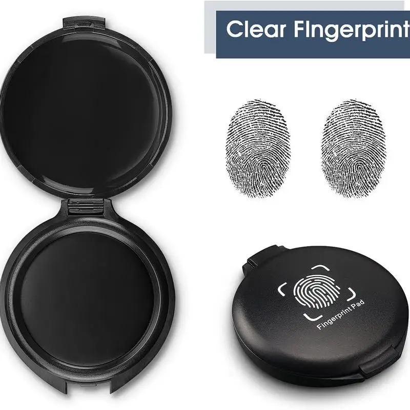 Fingerprint Ink Pad Thumbprint Ink Pad For Notary Supplies Identification Security ID Fingerprint Cards Fingerprint Kit