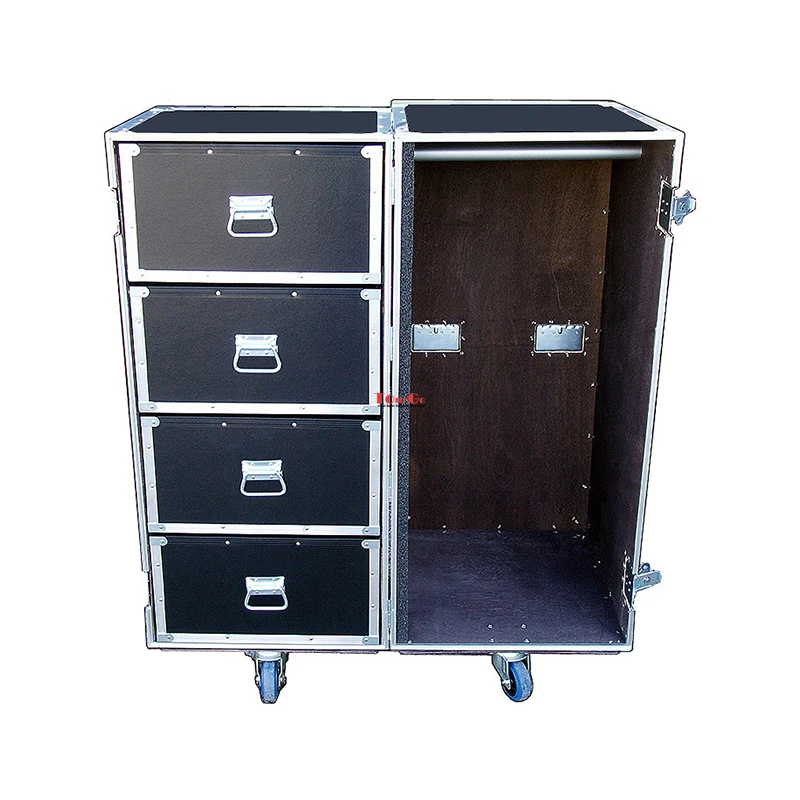 Armário enorme de dupla face com 4 gavetas, 3/8 '', caixa de porta-malas ATA