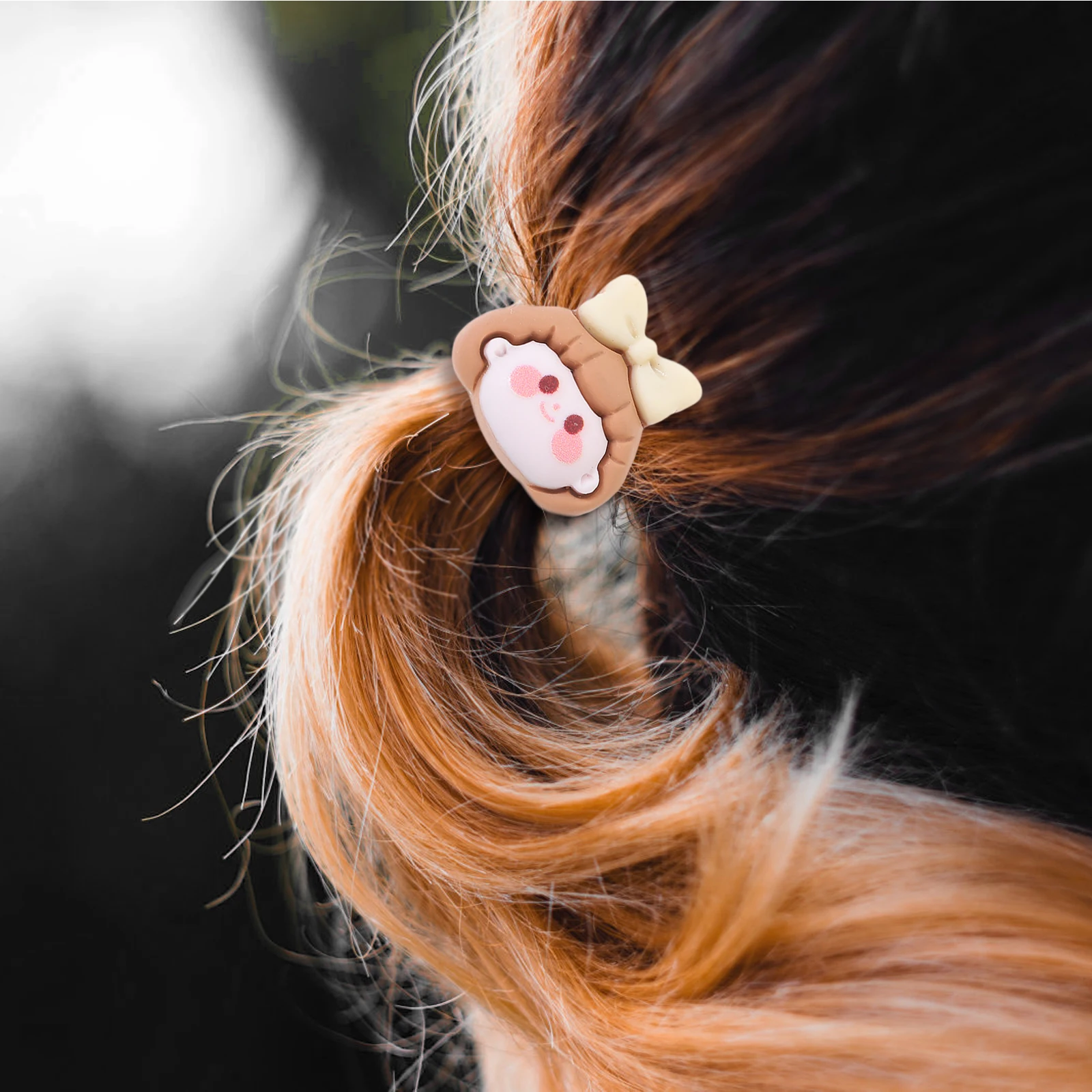 

Flowers Bow Ties For Girls Thin Hair Styling Ponytail Holder Soft Scrunchies Hair Rings Girls Accessories