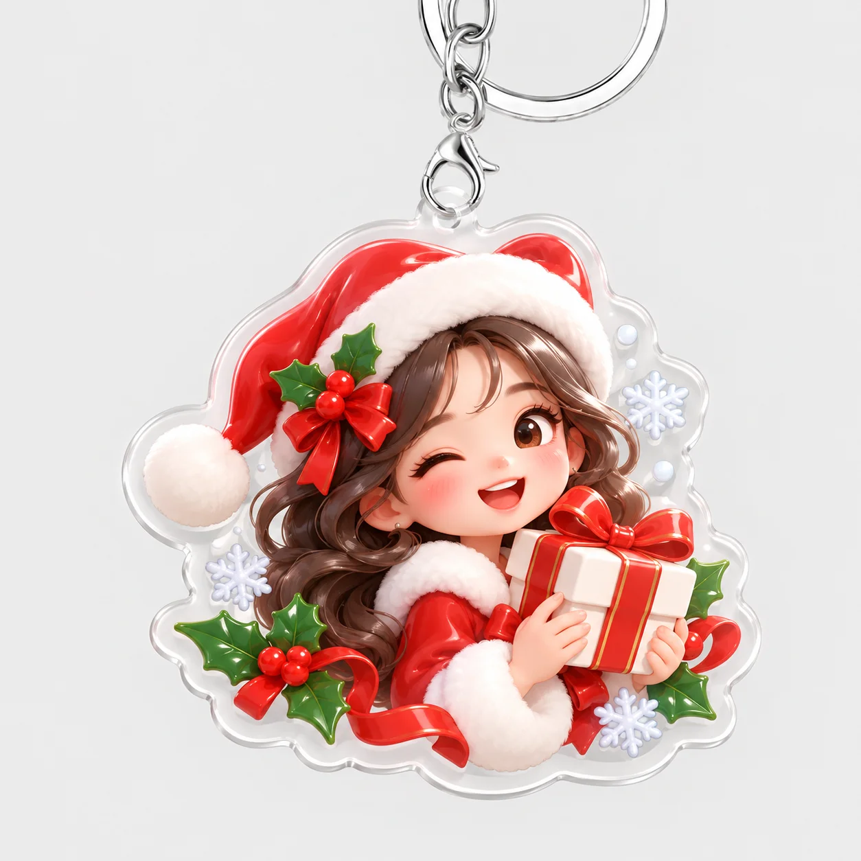 Custom acrylic keychains featuring photos, portraits, or animal designs—perfect as holiday gifts, decorative charms, car keychai