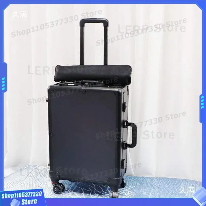 Large Capacity Aluminum Alloy Makeup Trolley Case with LED Mirror Lamp for Professional Bridal Follow up Artist Cosmetic