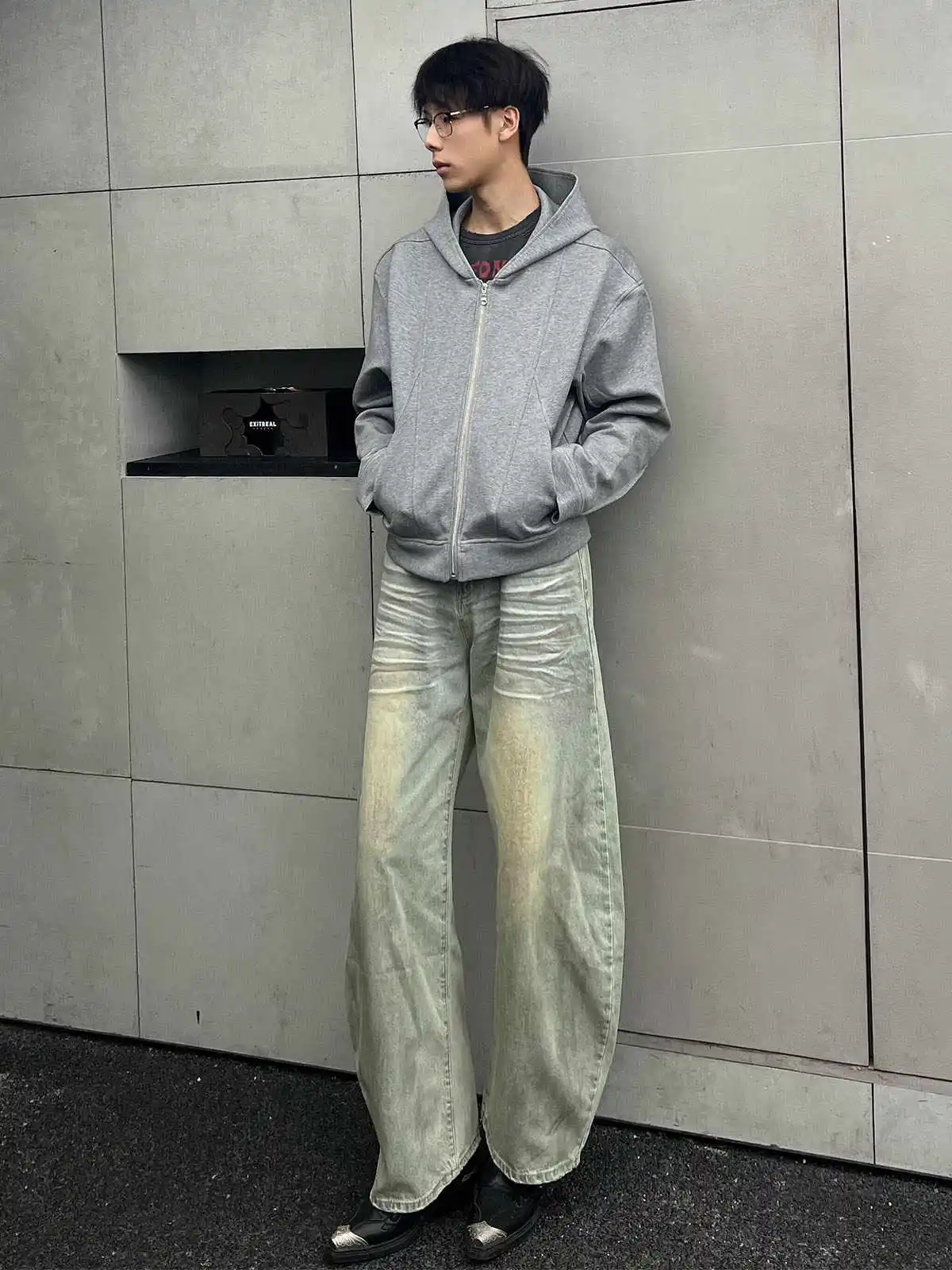 

American Vintage Y2K Wide Leg High Waist Straight Jeans Pants Women's Casual Baggy Grunge Streetwear Style Denim Trouser