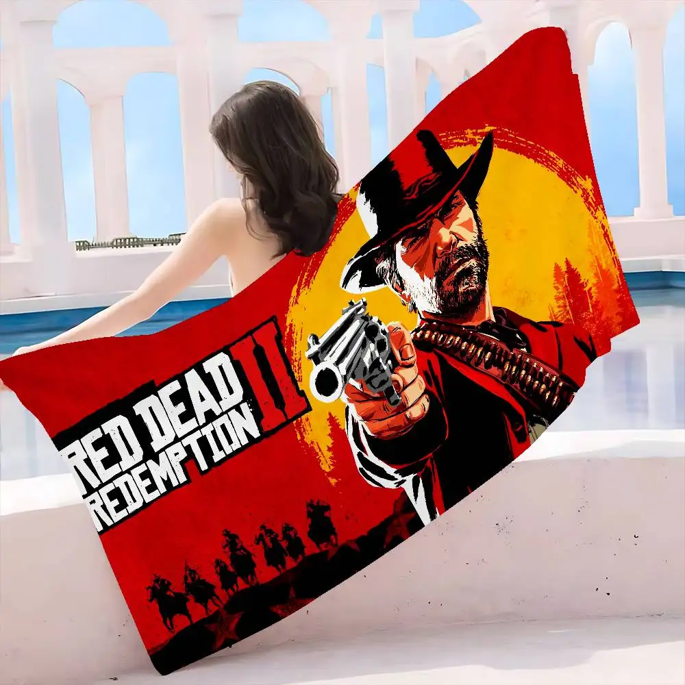 Game R-Red Dead-R-Redemptions Microfiber Printed Beach Towel Mountain Climbing Yoga Beach Swimming Running Absorbent Soft Towel