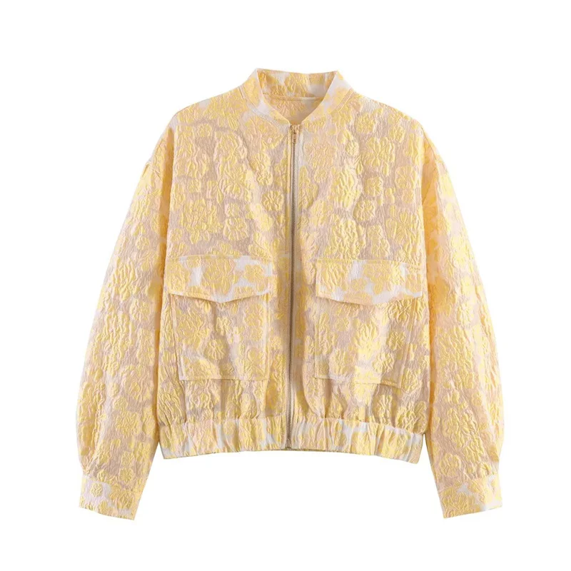 New Jacquard Pilot Jacket Coat, Casual and Fashionable, Elegant in Style