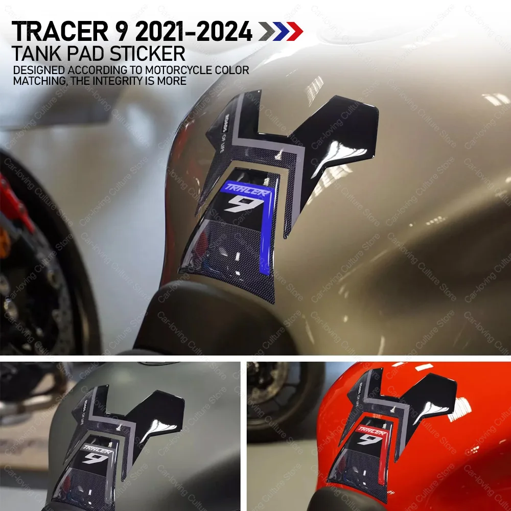 

For Tracer 9 2021-2024 Motorcycle Accessories Waterproof Protective Tank Pad Sticker 3D Epoxy Resin Protective Sticker