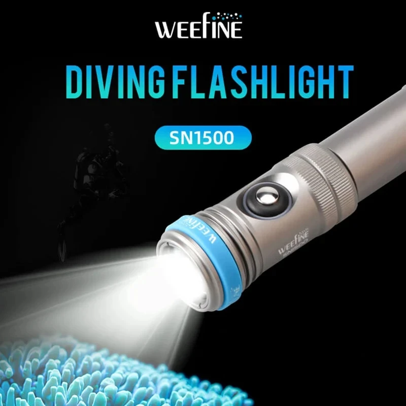 

Weefine WF083 1500 lumens SN1500 Scuba Diving Underwater Strobe Flash Waterproof Light Video SOS Flashlight Photography Torch