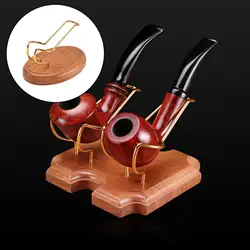 Solid Wood Tobacco Pipe Stand Display Rack for 1 Smoking Pipe Hotel Men