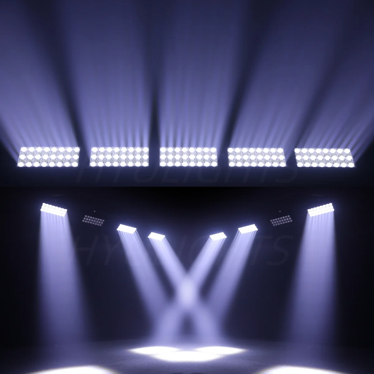 Imagem -06 - Led Beam e Strobe Light Rgbw 4in 48 Partition 8000k Beam Dmx Super Bright dj Wash Bar Efeitos de Iluminação de Palco 300w 24 Pcs