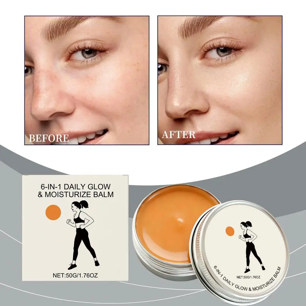 

Увлажняющий бальзам и скраб для лица 6 в 1 Daily Glow: сужение пор, питание, разглаживание, укрепление кожи, крем для ухода за кожей для женщин