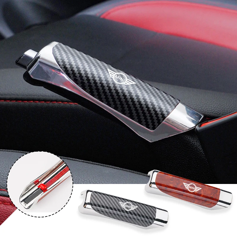 Carbon Fiber Car Handbrake Grip Protector Anti-Slip Cover For BMW Mini Cooper R50 R53 R55 R56 R60 R61 F54 F55 F56 F60 Interior