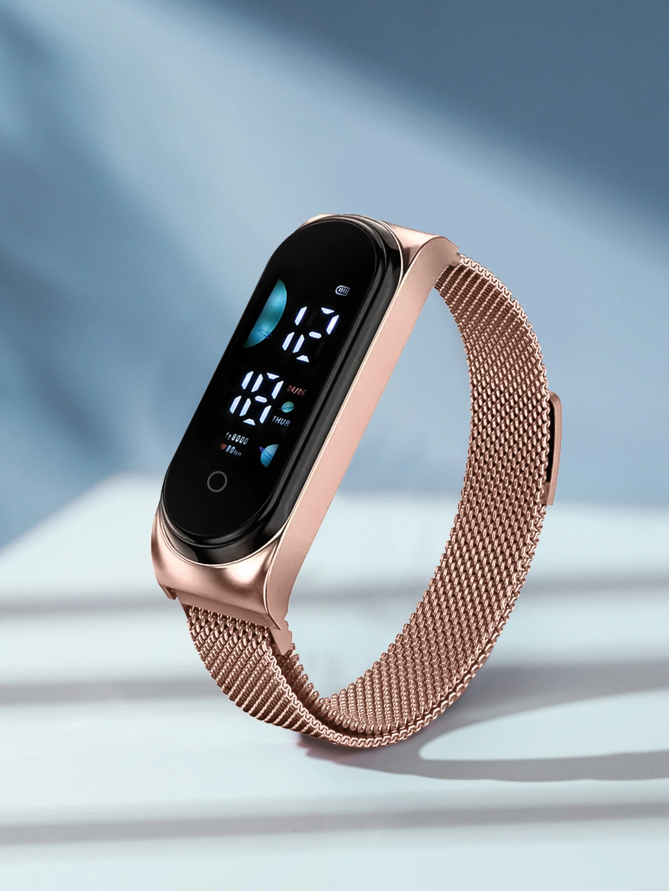 Relógios eletrônicos LED infantis da moda para mulheres com exibição de data como relógio de presente.