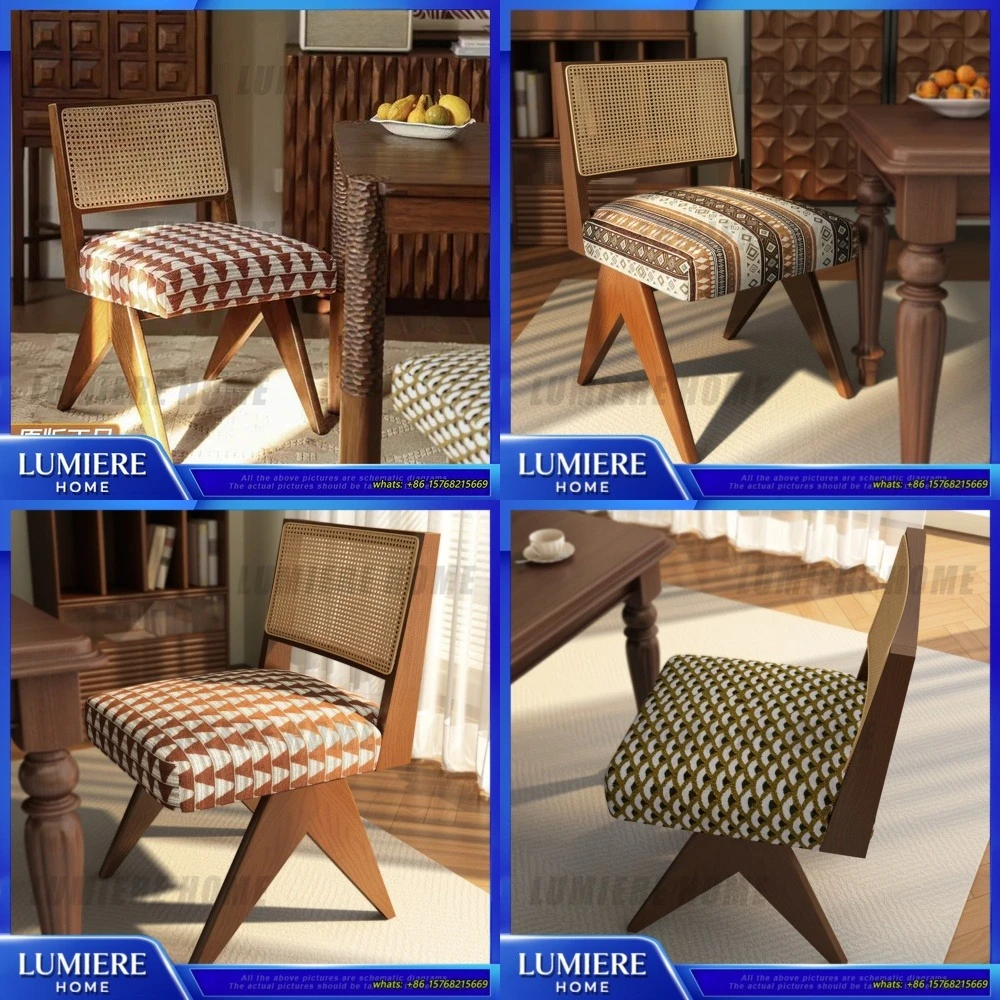 

Деревянный обеденный стул в деревенском стиле, одноместный, для гостиной, в стиле французского кантри, винтажный дизайн, для домашнего декора, универсальный