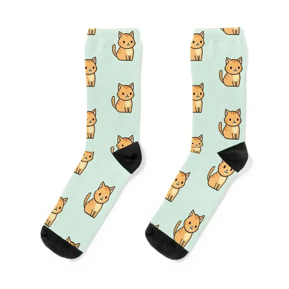 

Orange Tabby Cat Socks luxe winter gifts heated Girl'S Socks Men's