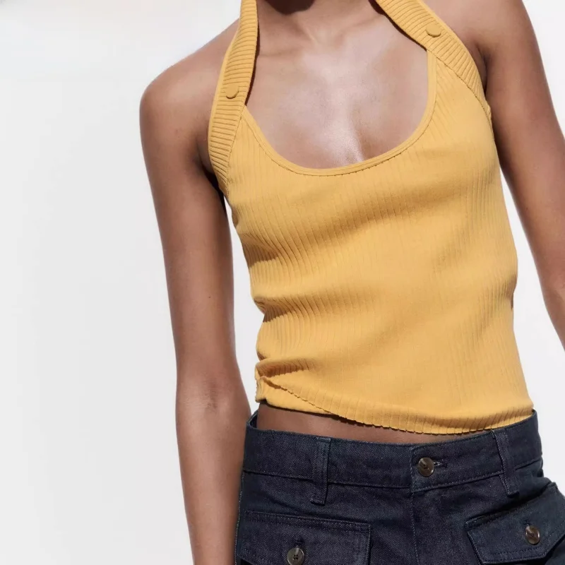 

Faionable, летнее новое поступление, женская футболка с ребристом воротником, универсальная уличная футболка прямого кроя, цельная