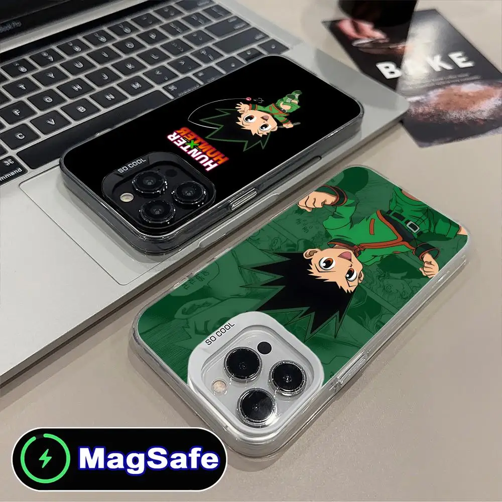 

Hunter Gon Mobile Phone Case for iPhone 16 15 14 13 12 11 Pro Max Plus MagSafe Translucent Colour Protective Luxury Smartphone