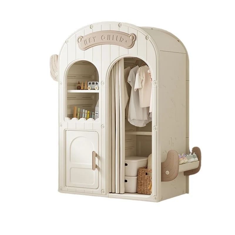 Children's Wardrobe Household Bedroom Storage Cabinet Baby Simple Wardrobe Infant Clothing Storage Cabinet