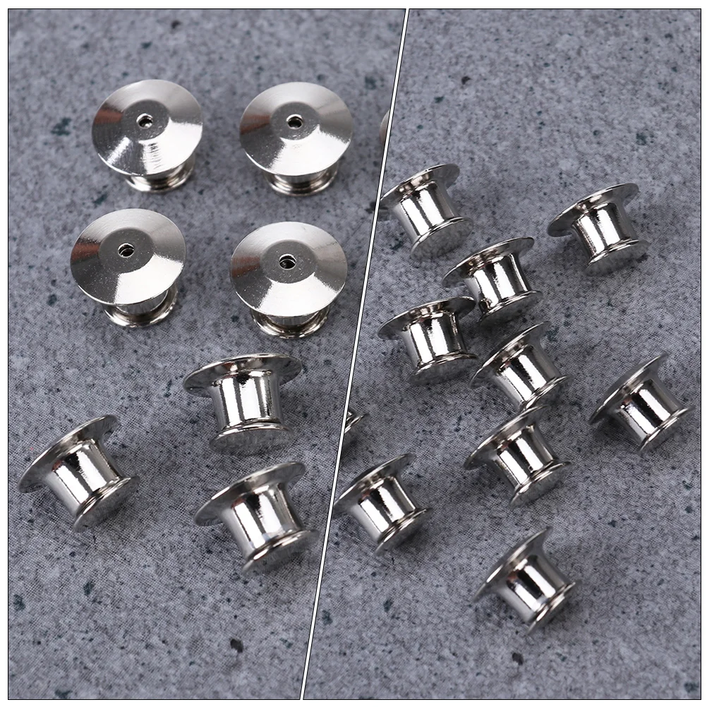 15 Pcs Pin Lock Flat Head Buckle Hat Locking Clasps Backings for Enamel Pins Bag