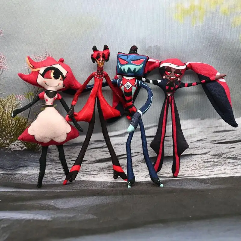 Hazbin Hotel Alastor Plush Doll Built In Iron Wire Skeleton Movable Poseable Stuffed Figure Soft Plush Fabric Desktop Display