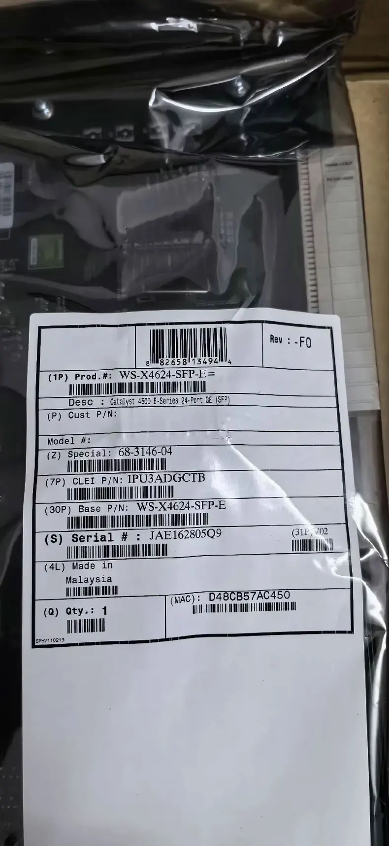 100% brand new WS-X4624-SFP-E Warranty One-year