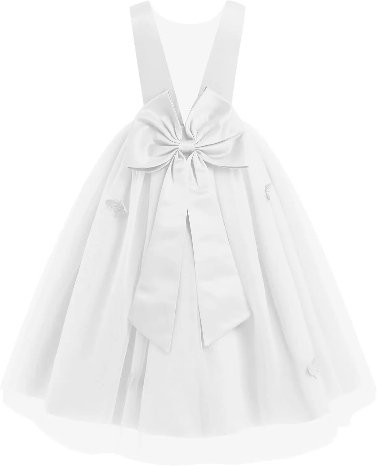 Vestido de mariposa 3D para niñas, vestido de fiesta de dama de honor pequeña, vestido de desfile para sesión de fotos de boda para niñas