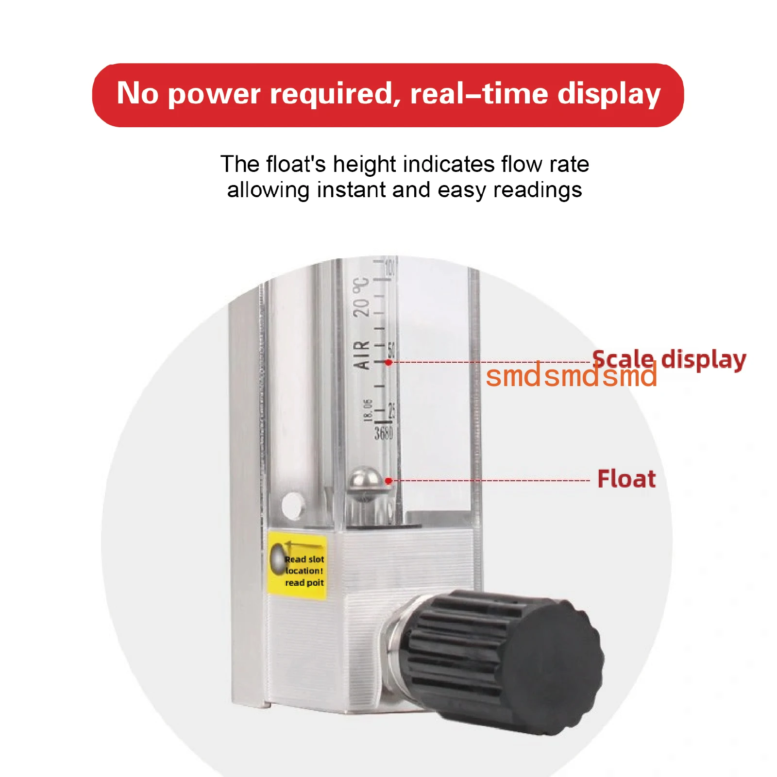 DK800-6 Water Flow Meter Glass Tube Rotameter Variable Area Flowmeter for Industrial Purified Water Chemical Liquid Flow Meter