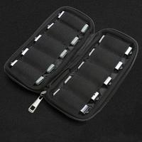 USB Flash Drive for Case Holder, Portable Electronic Accessories Bag for USB Memory Stick 6/10 Slots Black (for Case Onl