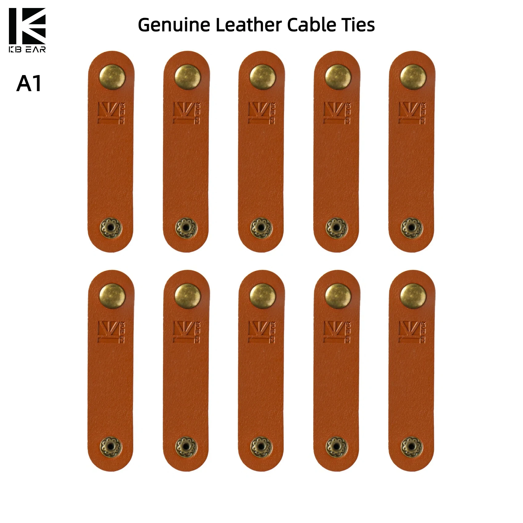 1/2/3/5/10PCS Genuine Leather Cable Ties KBEAR A1 Winder Earphone Cable Wire Organizer Cord Holder For iphone samsung USB data