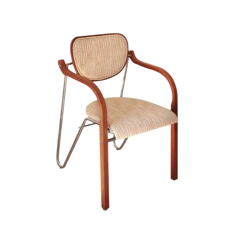

Medieval dining chair light luxury high sense home designer solid wood armrest soft bag