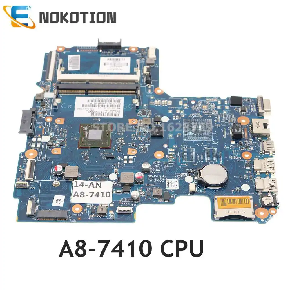 NOKOTION 858044-601 858044-001 DINERAMD-6050A2822801-MB-A01 For HP 14-AN 14-AN004AU Laptop Motherboard A8-7410 CPU DDR3