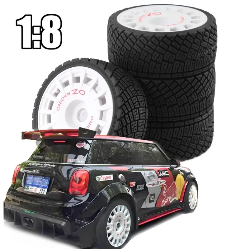 1/7 1/8 WRC Rally Car Tires – 100mm Large Size, 17MM Hex Hub, High-Traction for Thor KM Citroën C3 Feishen Mustang (4PCS)