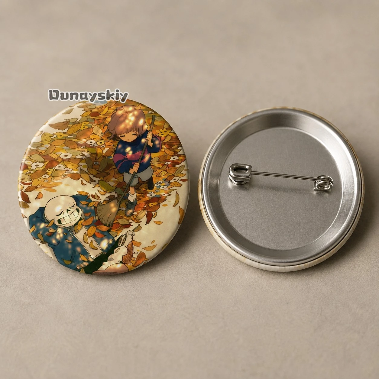 Frisk Sans Cartoon Style Badge Autumn Brooches On Backpack Decoration Round Enamel Pins For Accessorys Undertale Cosplay Badge