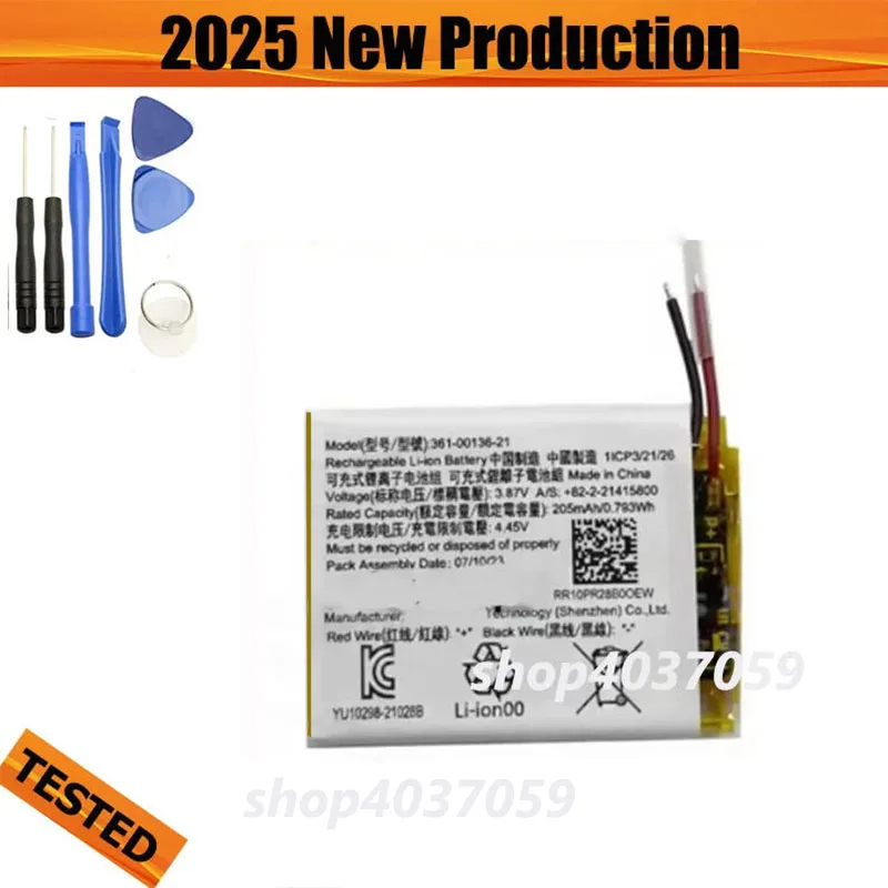 2025-new-361-00136-10-361-00136-21-for-garmin-venus-sq-venu-sq-music-watch-205mah-battery