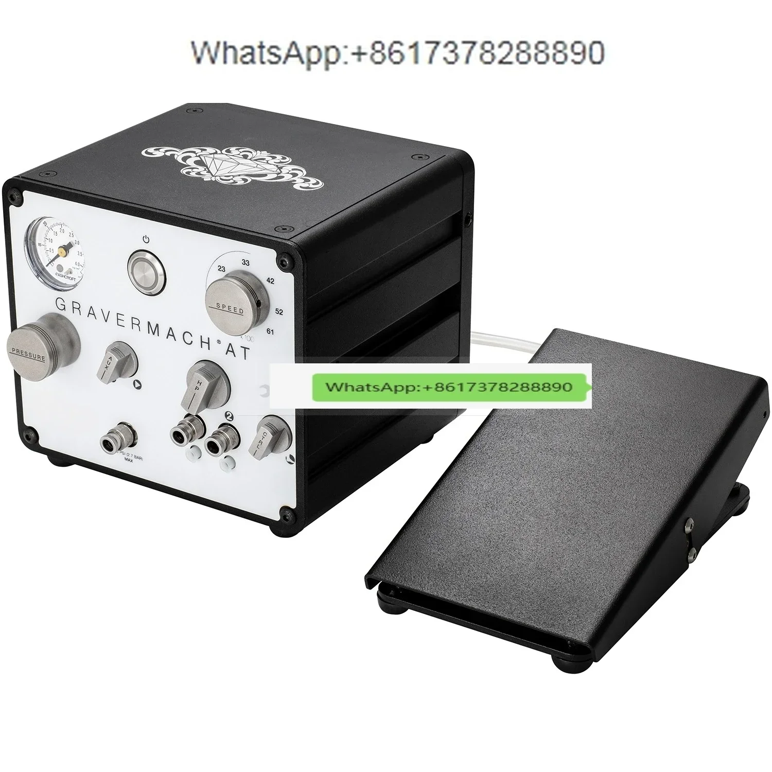 

US production of 005-965 AT double-nozzle hand-controlled foot-controlled pneumatic engraving machine gold carving equipment