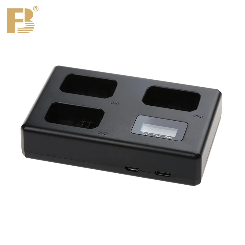 FB NP-FW50 Battery Charger 3 Slots for Sony Camera A6000 A6400 A6300 A6500 A7 A7II A7M2 A7SII A7R A7RII 7SM2 7M2 A33 A35 A37 A55