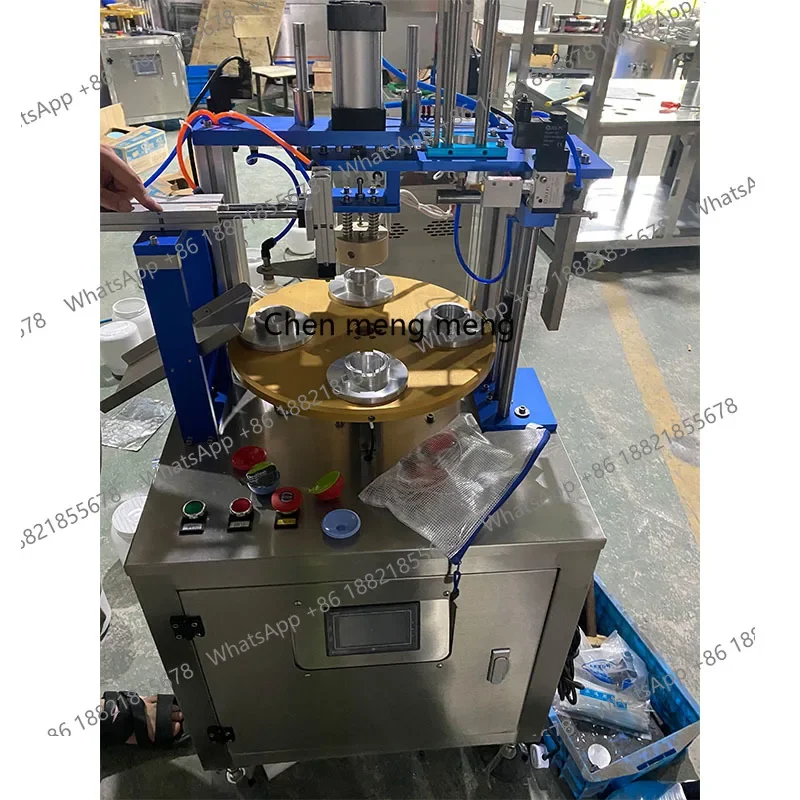 

Small can tea aluminum foil box capsule sealing machine automatic sealing filling machine