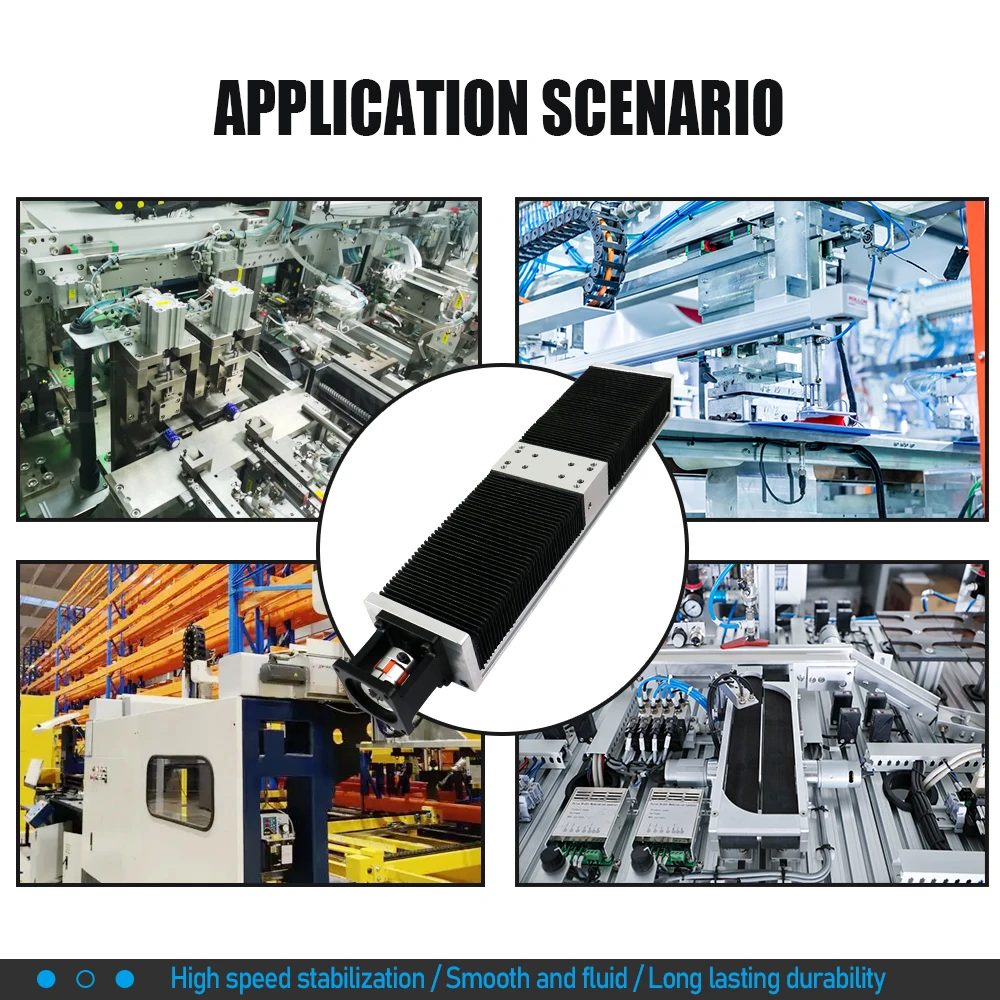 HLTNC Mesa Deslizante cubierta antipolvo de órgano HL15100 módulo de escenario deslizante de carril de doble guía con Kit de soporte de Motor 57 para Cnc