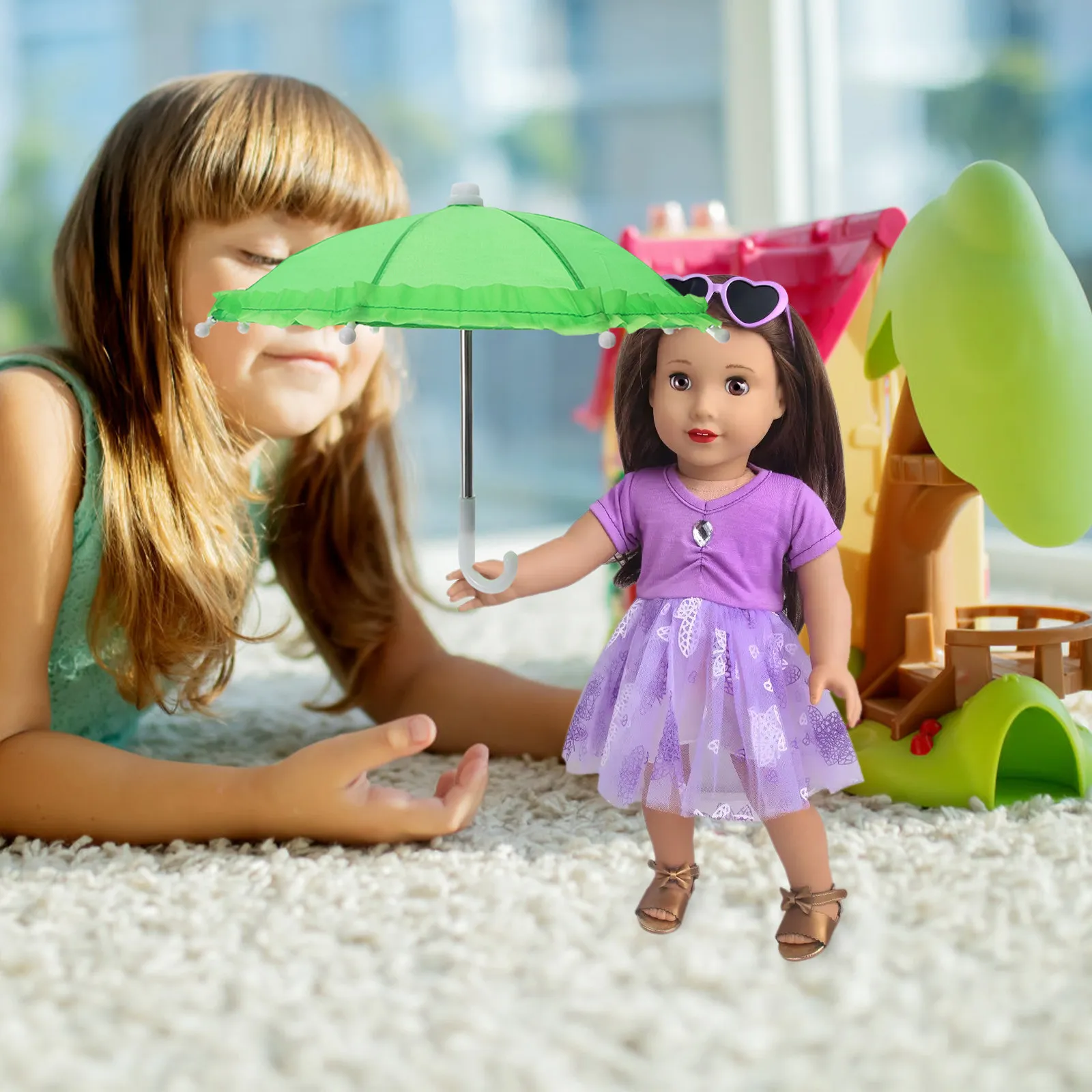 6Pcs Mini Umbrella for Miniature Garden Diorama Home Decor Photography Props Small Decorative Parasol Beach Theme Craft
