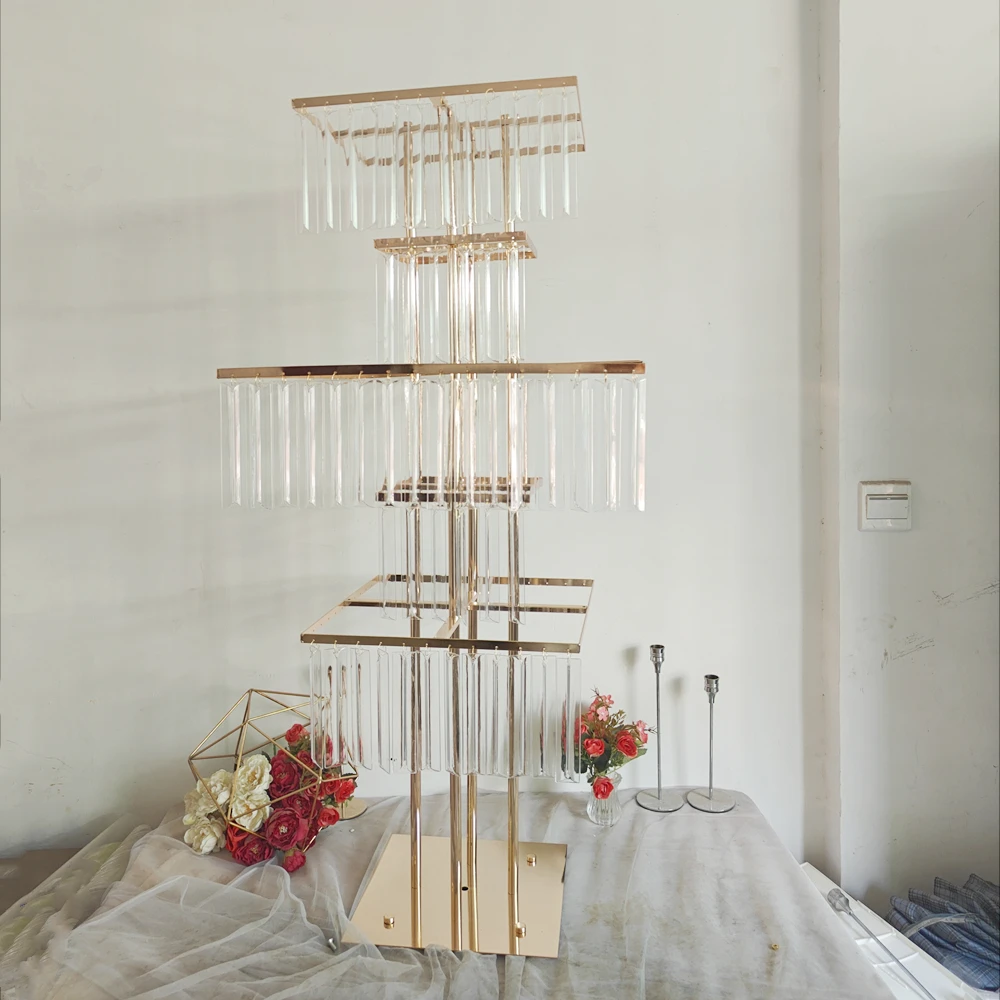 

Metal 5 Tier Flower Rack Wedding Table Centerpieces Party Road Lead Event Decoration