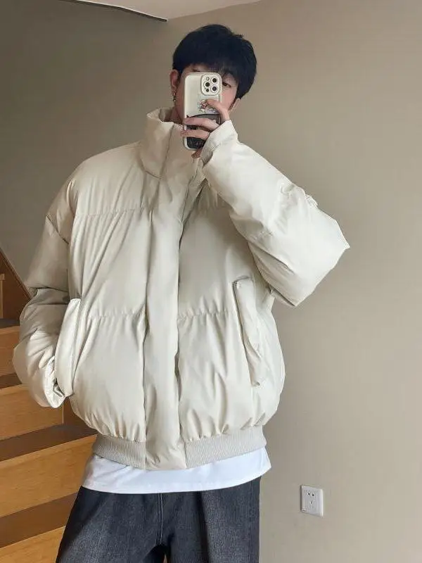 

Американская утепленная куртка из искусственной кожи с хлопковой подкладкой для пар, молодежная повседневная теплая верхняя одежда