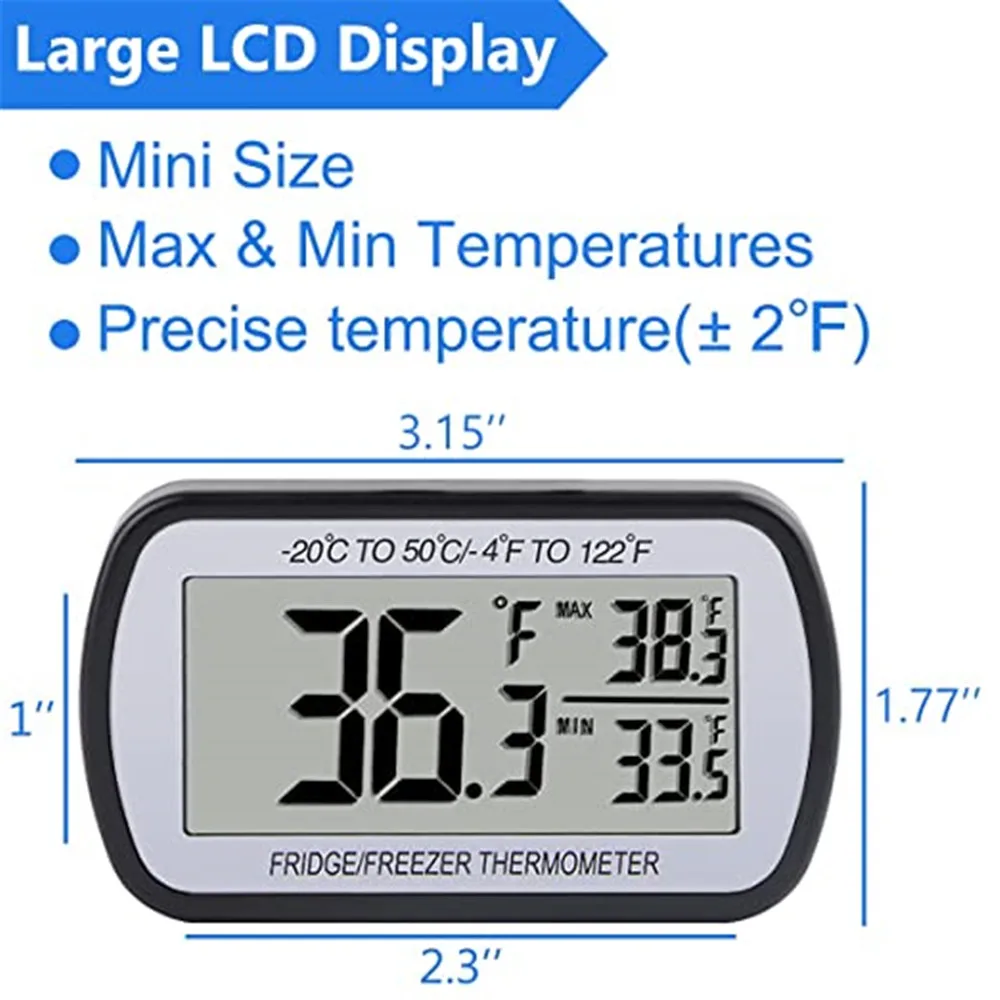 Termometr do lodówki z termometrem cyfrowym ma zastosowanie do kuchni, rodziny i restauracji, z pamięcią temperatury